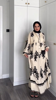 Apricot Casual Abaya Dress