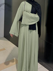 Light Green Casual Abaya Dress