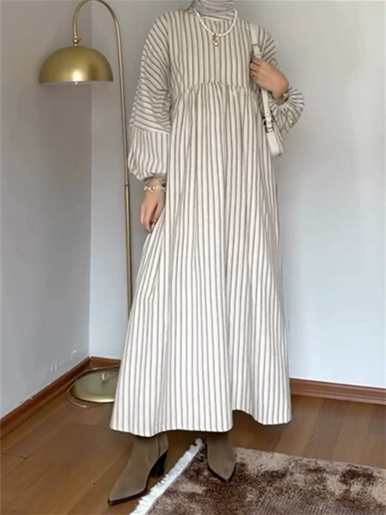 Casual Abaya Long Sleeve Dress