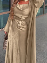 Khaki Comfy Maxi Dress