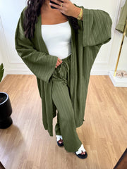 Dark Green Comfy Suit Two Pieces Set